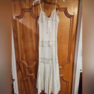 Vintage Small White Night Gown Slip Dress Small